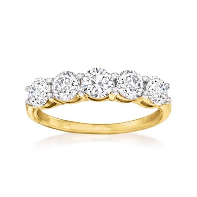 Ross-Simons 1.50 ct. t.w. Diamond 5-Stone Ring in 14kt Yellow Gold