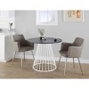 Sapphtopaz Round Dining Table Cage Like Metal Base Kitchen Table Contemporary Dining Table MDF Tabletop for Dining Room, Small Spaces - 3 of 4