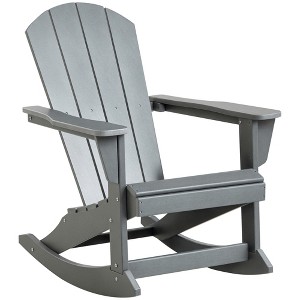 Outdoor Rocking Chair, HDPE Adirondack Porch Rocker Chair for Garden, Patio - 1 of 4