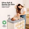 KeaBabies 2pk Soothe Changing Pad Covers for Girl, Boy, Organic Soft Cotton Contoured Diaper Changing Table Pad Covers - 3 of 4
