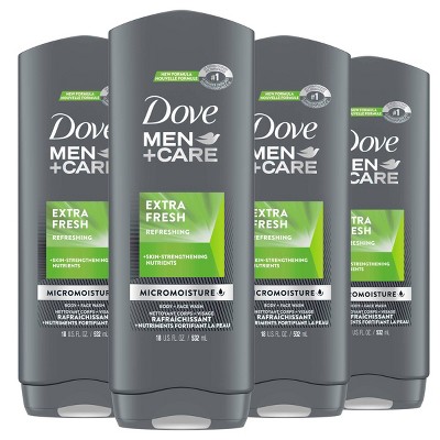 Dove Men+Care Extra Fresh Micro Moisture Cooling Body Wash - 18 fl oz/4ct