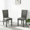 MAYEERTY Set of 4 Wooden Dining Chairs, Padded Upholstered Seat, Dining Room Living Room Kitchen, Grey - 2 of 4