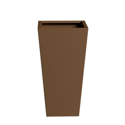 Lirago 1.25 ft. H x 1.25 ft. W Brown Rectangular Metal Raised Garden with Trellis Elevated Planter