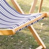 Resenkos Patio Lounge Chair, Reclining Lounger, Folding Beach Chair With Adjustable Backrest for Deck, Beach And Poolside, White, Gray - 3 of 4