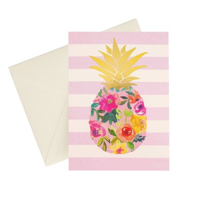 24ct Metallic Pineapple Blank Cards