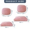 Itopfox Giant Bean Bag Chair Bed for Adults, Convertible from Chair to Mattress Large Floor Sofa Couch with High-Density Foam, Machine Washable Cover - 3 of 4
