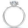 Pompeii3 1Ct Diamond Flame Engagement Ring 14k Gold Lab Created EF/VS - 2 of 4