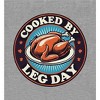 Thanksgiving Cooked by Leg Day Adult Long Sleeve Hoodie - 2 of 2
