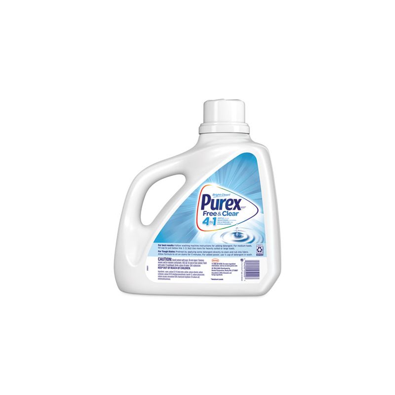 Purex Free and Clear Liquid Laundry Detergent, Unscented, 150 oz Bottle, 2 of 5