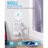 Itopfox Multi Plug Outlet Extender with USB C Ports, 3 Sided Power Strip Surge Protector 900J, 8 Outlets Splitter 3 USB Wall Charger for Home Travel - 4 of 4