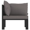 vidaXL Sectional Corner Sofa with Left Armrest for Indoor/Outdoor - Durable and Weather-Resistant Poly Rattan in Anthracite - image 3 of 4