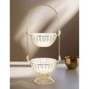 Classic Touch Gold Leaf 2-Tiered Centerpiece Bowl - 3 of 3