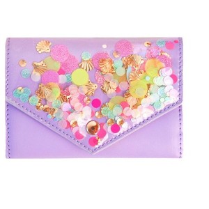 Packed Party Shellebrate Confetti Wallet, Cute Bifold Multi Card Organizer and Coin Purse With Gold Zipper for Women, Perfect Accessory For A Ladies - 1 of 4