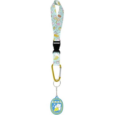 Bananya Wrist Lanyard with Rubber Keychain Hand Wrist Key Lanyard Strap