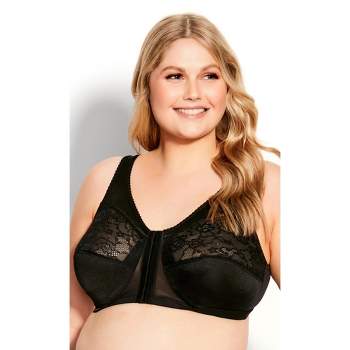 Avenue Body  Women's Plus Size Lace Soft Cup Wire Free Bra - Black - 36d :  Target