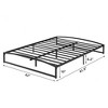 6/10 Inch Twin/Full/Queen/King Size Platform Metal Bed Frame Low Profile with Storage_Black/White - 3 of 4