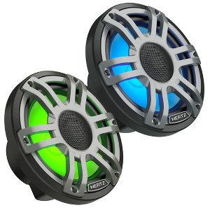 Hertz HMX 7.7 S-LD-G – 7.7" Hi-End LED Marine Coaxial Speakers, 200W Peak, 4Ω, IP65 Water-Resistant, Sport Grille, UV & Salt Fog Certified - 1 of 4
