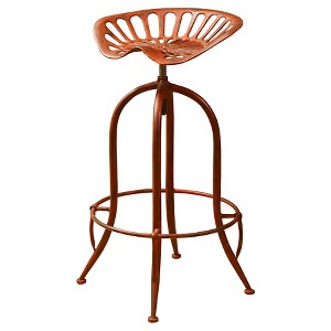 Rancher Adjustable Barstool - Distressed Red Christopher Knight Home, Worn Red