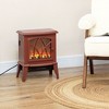 NicBex Freestanding Electric Fireplace 18 Inch Heater Stove Fireplace with 3D Realistic Flame and Overheating Protection - 2 of 4