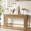 Tribesigns 70.9 Inch Entryway Table Sofa Table, Narrow Long Console Table for Living Room,Wood Diamond Lattice Design - 2 of 4