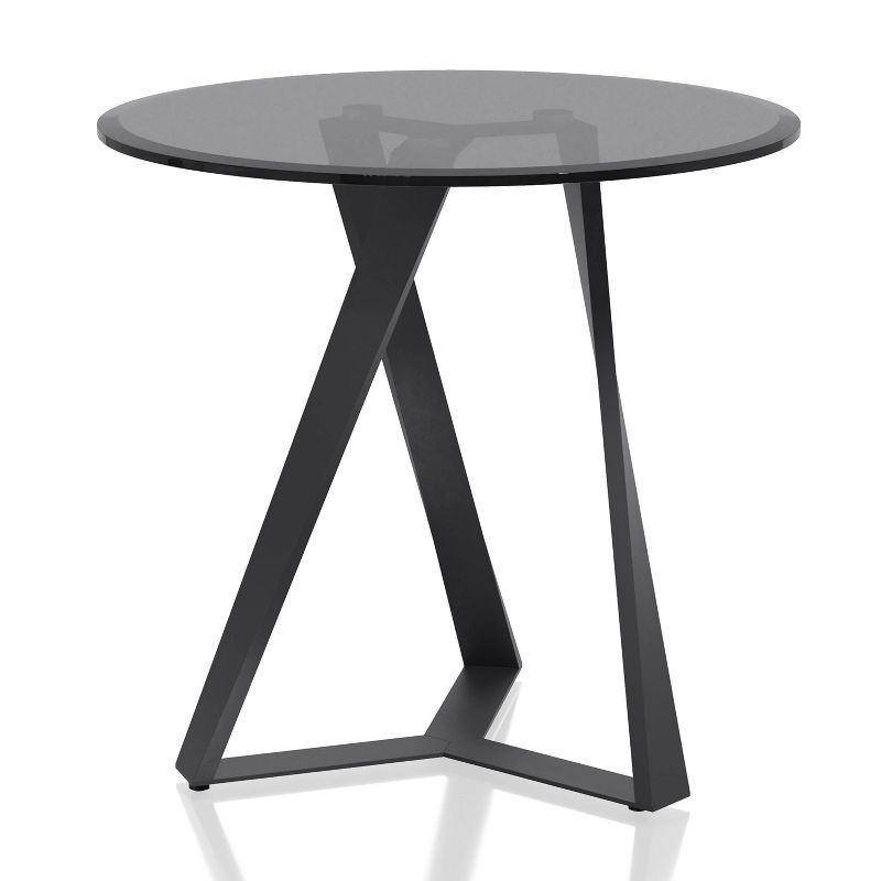 Borrego Round End Table Texture Black/Gray - miBasics, 1 of 7