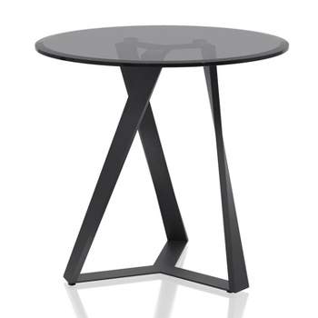 Borrego Round End Table Texture Black/Gray - miBasics