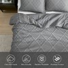 Amelie Home Soft Jacquard Comforter Set, Cozy All Season Bedding with Elegant Windowpane Texture - 2 of 4