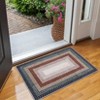 Washable Area Rugs Braided Print Accent Rug with Non-Slip Backing - 4 of 4