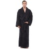 Arus Men's Full Length Turkish Terry Cotton Robe, Shawl Collar Long Bathrobe - 2 of 4