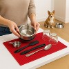 LunaLulinlk 2 Pack, Red Microfiber Dish Drying Mats -Quick-Drying, Washable, and Reusable Pads - Perfectly Sized 20"x15" - 2 of 4