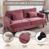 MOONMISS Mid Century Modern chenille Fabric Upholstered Loveseat sofa, for Living Room,Brown wood feet sofa for Bedroom,Reading - 3 of 4