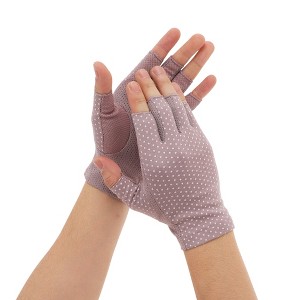 Unique Bargains Anti-slip Polka Dot Manicure Gloves 1 Pair - 1 of 4