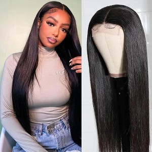 Jessie's Wig 14-22Inch HD Lace Frontal Straight Wig 4X4 Lace Natural Black 1 Pc/Pack - 1 of 4