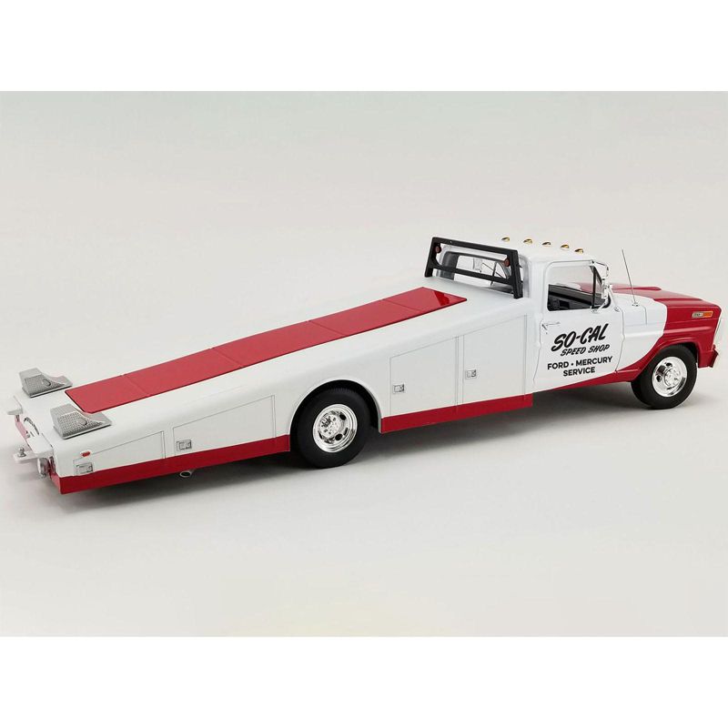 1970 Ford F-350 Ramp Truck Red and White "So-Cal Speed Shop" Limited Edition to 976 pcs Worldwide 1/18 Diecast Model Car by ACME, 5 of 7