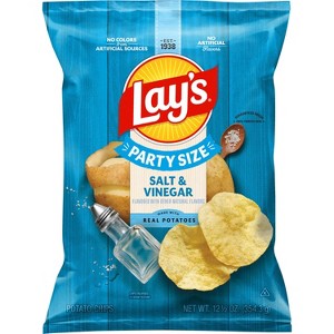 Lay's Salt and Vinegar Party Size Potato Chips - 12.5oz - 1 of 4