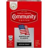 Community Coffee American Classic Medium Roast Coffee - Single Serve Pods - 24ct