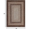 Acekool 9x12 Washable Area Rug, Modern Printed Braided Look, Non-Slip, Stain Resistant Large Brown Carpet for Bedroom, Living Room, Dining Room - 3 of 4