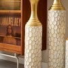 Gulches Floor metal vase modern style decoration home white metal vase set of 3 gorgeous home decoration large glazed metal vases - 4 of 4