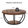 Sapphtopaz Modern Faux Marble Round Coffee Table with Elegant Design, Circle Living Room Tables, Center Table for Living Room - 2 of 4