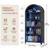 Fredees 5-Shelf Arch Bookcase with 3-Color LED Sensor Lights – Display Shelf for Study, Bedroom, or Living Room. - 2 of 4