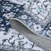 Washable Vintage Floral Runner Rug- Non-Slip Print, Non-Shedding, Soft Foldable Carpets - 3 of 4