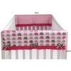 Bacati - Elephants Crib Rail Guard Covers Pink/Gray set of 2 Small Side - 3 of 4