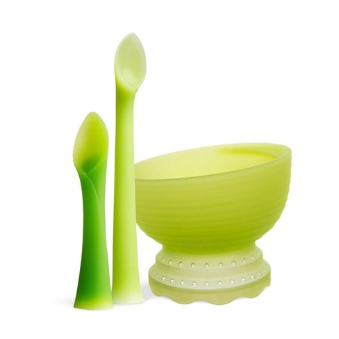First Stage Infant Spoon Soft Silicone Training Spoon with Suction Cup for  Baby Weaning Microwave Dishwasher Safe N1HB - AliExpress