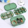 3-Layer Clear Plastic Jewelry Organizer Box, Storage Container for Earrings, Rings & Necklaces, Green - 4 of 4
