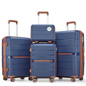 Luggage Sets 4 Piece(14/20/24/28) PP Lightweight & Durable Expandable suitcase - 1 of 4