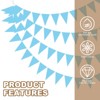 Unique Bargains 49ft Felt Fabric Soft Touch Wear-resistant Reusable Banner 2 Pcs - 3 of 4