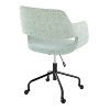 TiramisuBest Green Fabric Contemporary Adjustable Office Chair with 360¡ã Swivel, Cushioned Seats and Backs - 3 of 4