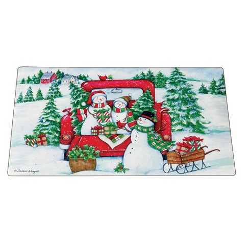 Snowman And Cardinals Winter Doormat 30 X 18 Indoor Outdoor Briarwood  Lane : Target