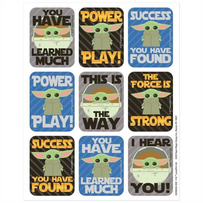 Eureka Star Wars The Mandalorian Giant Stickers, Pack of 36 (Pack of 6)