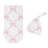 Sweet Jojo Designs Girl Baby Cocoon and Beanie Hat Swaddle Wrap Ballerina and Ballet Bows Pink and White 2pc - 2 of 4